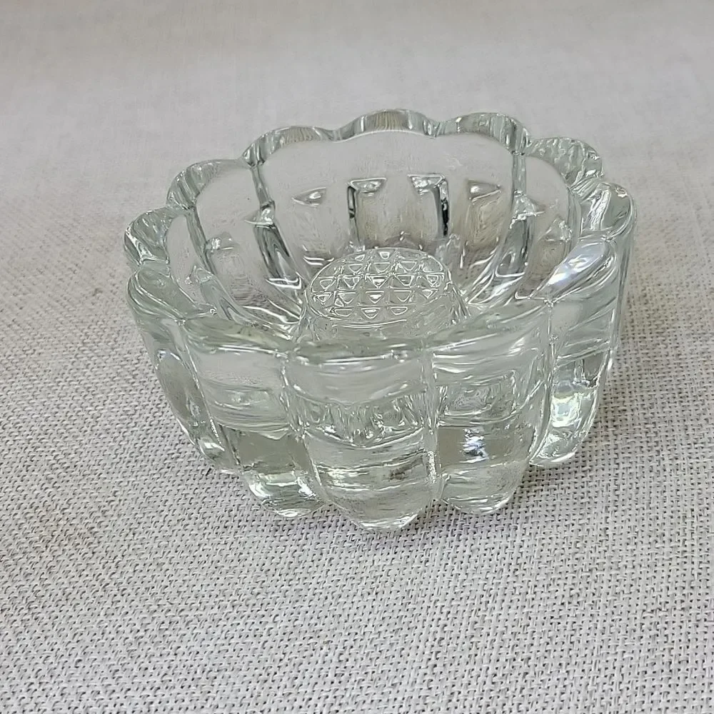 Princess House Crystal Reversible 3 Way Glass‎ Candle Holder #486 set of 2